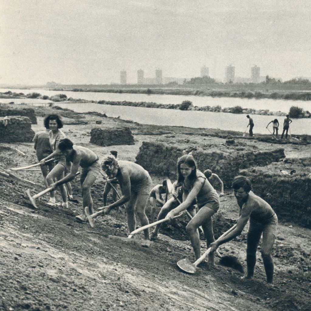 ORA (Omladinska Radna Akcija), Sava, Savski nasip, oko 1965. godine